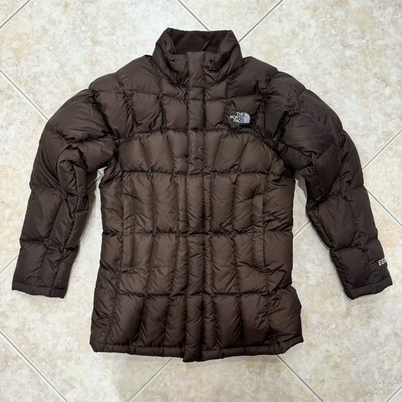 The North Face Transit Puffer 550 Down Jacket Girls' Size L Large Brown - Picture 1 of 14